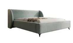 Designer Polsterbett Freya in Strukturstoff mit Stauraum