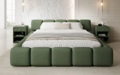 Designer Polsterbett Giulia Stoff mit Stauraum