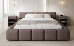 Designer Polsterbett Giulia Stoff mit Stauraum