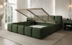 Designer Polsterbett Giulia Stoff mit Stauraum
