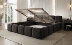 Designer Polsterbett Giulia Samt mit Stauraum