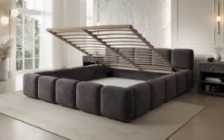 Designer Polsterbett Giulia Samt mit Stauraum