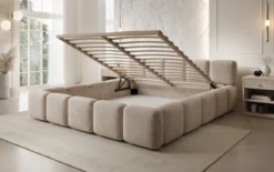 Designer Polsterbett Giulia Samt mit Stauraum