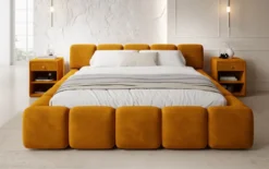 Designer Polsterbett Giulia Samt mit Stauraum