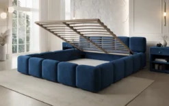 Designer Polsterbett Giulia Samt mit Stauraum