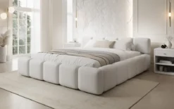 Designer Polsterbett Giulia Bouclé mit Stauraum