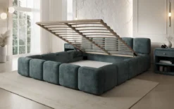 Designer Polsterbett Giulia Cord mit Stauraum
