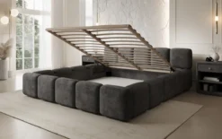 Designer Polsterbett Giulia Cord mit Stauraum