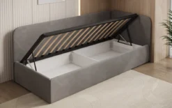 Designer Polsterbett/Gästebett/Sofa Cleo mit Stauraum