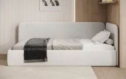 Designer Polsterbett/Gästebett/Sofa Cleo mit Stauraum