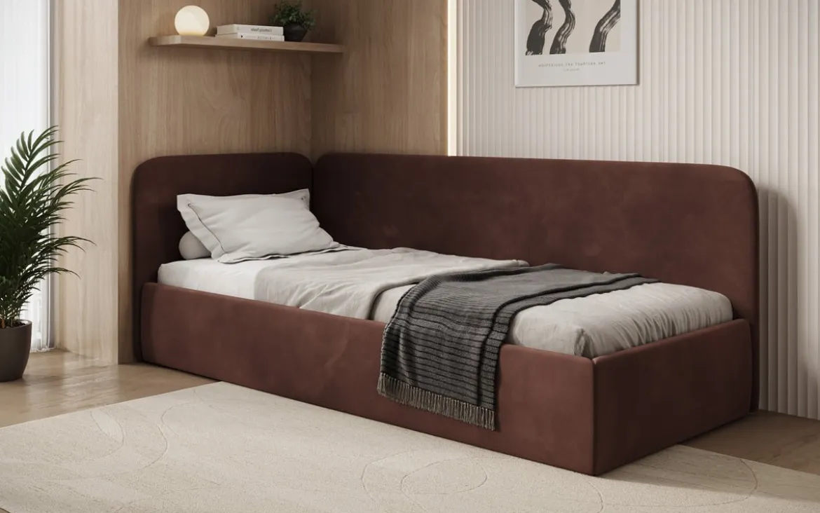 Designer Polsterbett/Gästebett/Sofa Cleo mit Stauraum