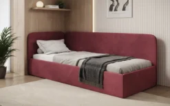 Designer Polsterbett/Gästebett/Sofa Cleo mit Stauraum
