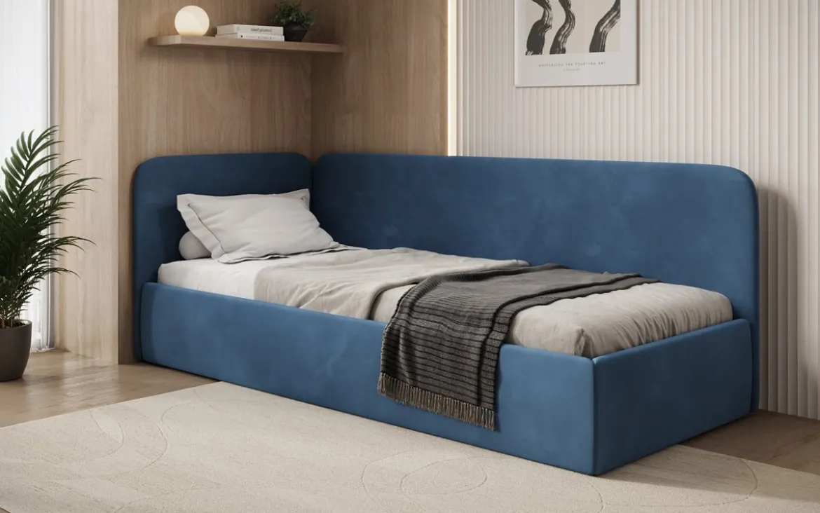 Designer Polsterbett/Gästebett/Sofa Cleo mit Stauraum