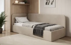 Designer Polsterbett/Gästebett/Sofa Cleo mit Stauraum