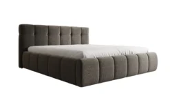 Designer Polsterbett Helena in Strukturstoff mit Stauraum