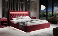 Designer Polsterbett Ida inkl. RGB, USB und Stauraum