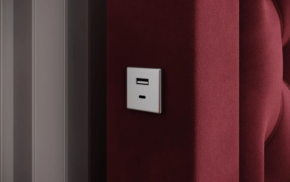 Designer Polsterbett Ida inkl. RGB, USB und Stauraum
