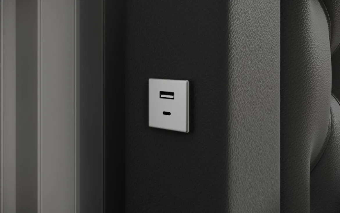 Designer Polsterbett Infinity inkl. RGB, USB und Stauraum