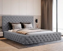 Designer Polsterbett Lana Samt mit Stauraum