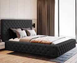 Designer Polsterbett Lana Samt mit Stauraum
