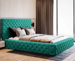 Designer Polsterbett Lana Samt mit Stauraum