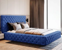 Designer Polsterbett Lana Samt mit Stauraum