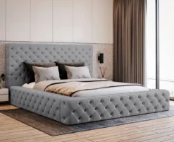Designer Polsterbett Lana Samt mit Stauraum