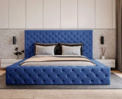 Designer Polsterbett Lana Samt mit Stauraum