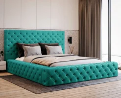 Designer Polsterbett Lana Samt mit Stauraum