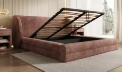 Designer Polsterbett Liv Cord mit Stauraum