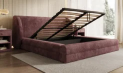 Designer Polsterbett Liv Cord mit Stauraum