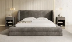 Designer Polsterbett Liv Cord mit Stauraum