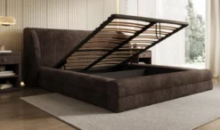 Designer Polsterbett Liv Cord mit Stauraum