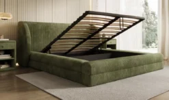 Designer Polsterbett Liv Cord mit Stauraum