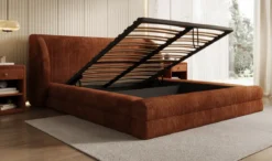 Designer Polsterbett Liv Cord mit Stauraum