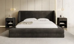 Designer Polsterbett Liv Cord mit Stauraum