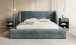 Designer Polsterbett Liv Cord mit Stauraum