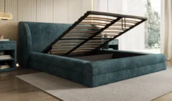 Designer Polsterbett Liv Cord mit Stauraum