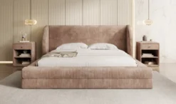 Designer Polsterbett Liv Cord mit Stauraum