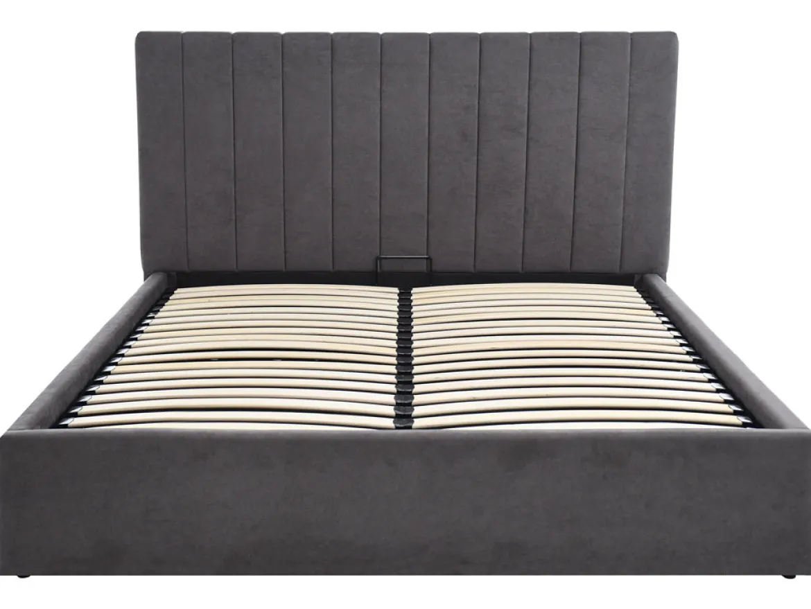 Designer Polsterbett Livia in Samt mit Stauraum