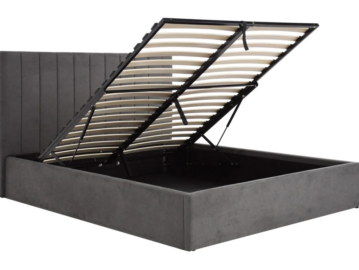 Designer Polsterbett Livia in Samt mit Stauraum