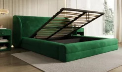 Designer Polsterbett Liv in Samt mit Stauraum