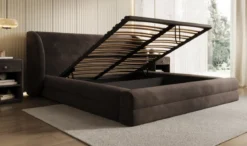 Designer Polsterbett Liv in Samt mit Stauraum