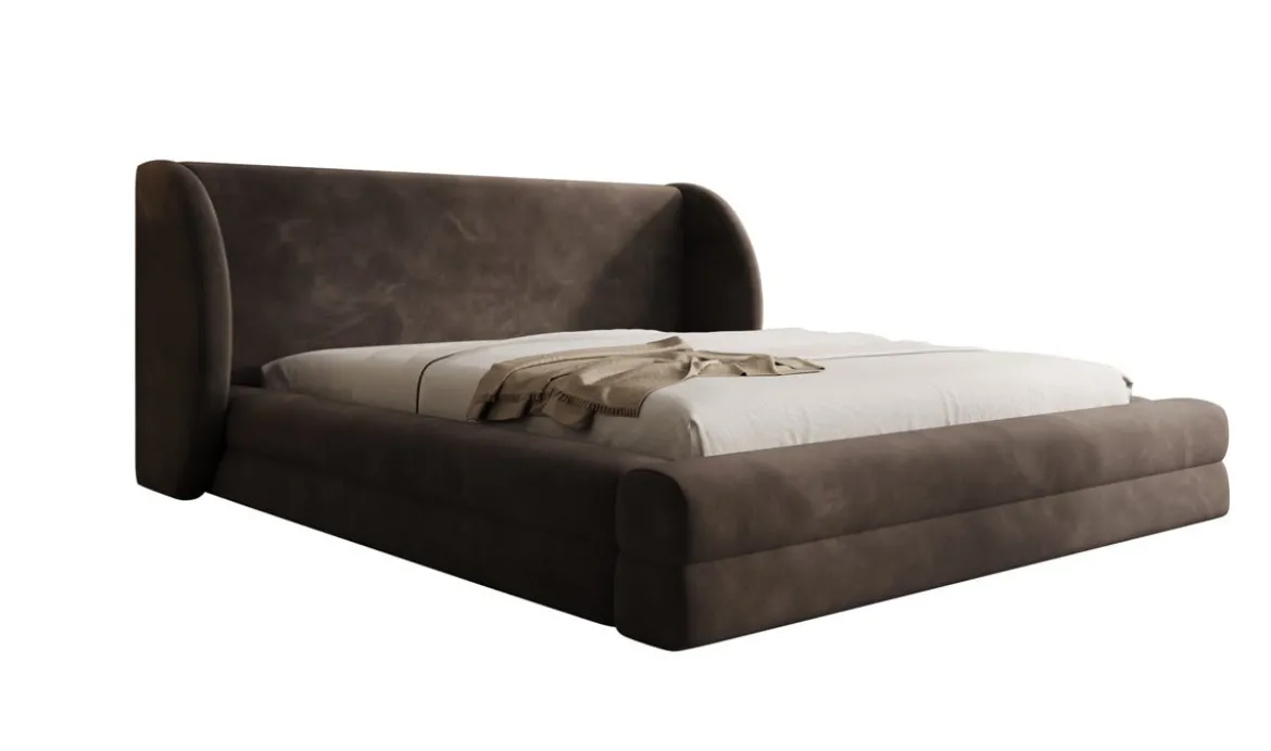 Designer Polsterbett Liv in Samt mit Stauraum