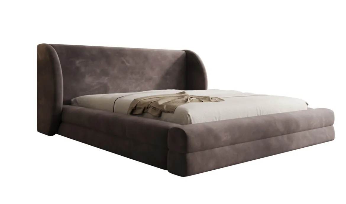 Designer Polsterbett Liv in Samt mit Stauraum