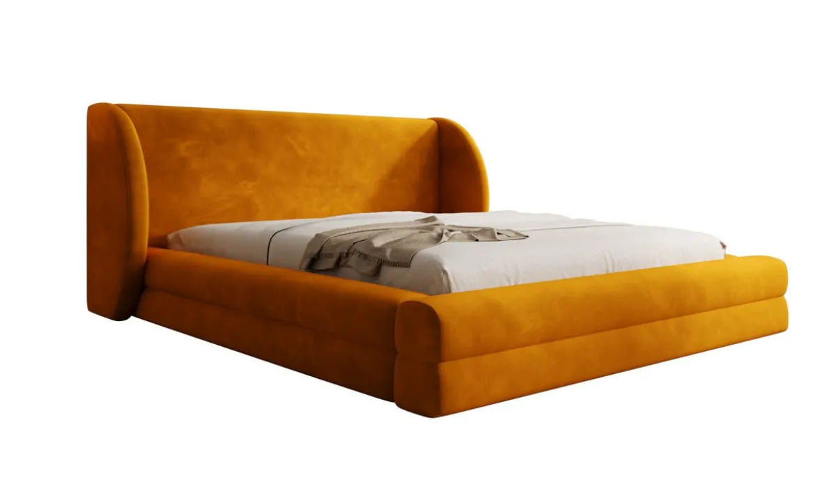 Designer Polsterbett Liv in Samt mit Stauraum