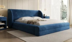 Designer Polsterbett Liv in Samt mit Stauraum