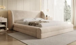 Designer Polsterbett Liv in Samt mit Stauraum