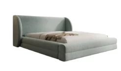 Designer Polsterbett Liv in Strukturstoff mit Stauraum