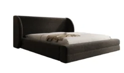 Designer Polsterbett Liv in Strukturstoff mit Stauraum